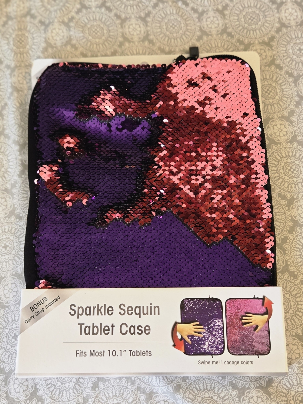Target Sequin Tablet Case - Pink & Purple Reversible